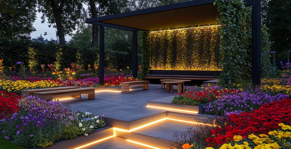 Подсветка элементов в ландшафте